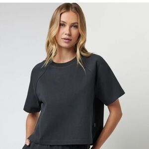 NWT VUORI- Short Sleeve Mackenzie Top, size Medium, color Washed Black